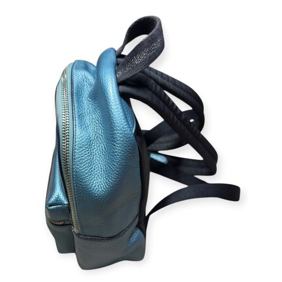 Coach F29795 Leather Mini Backpack Aqua Blue Silver Hardware School Travel Bag main image 5